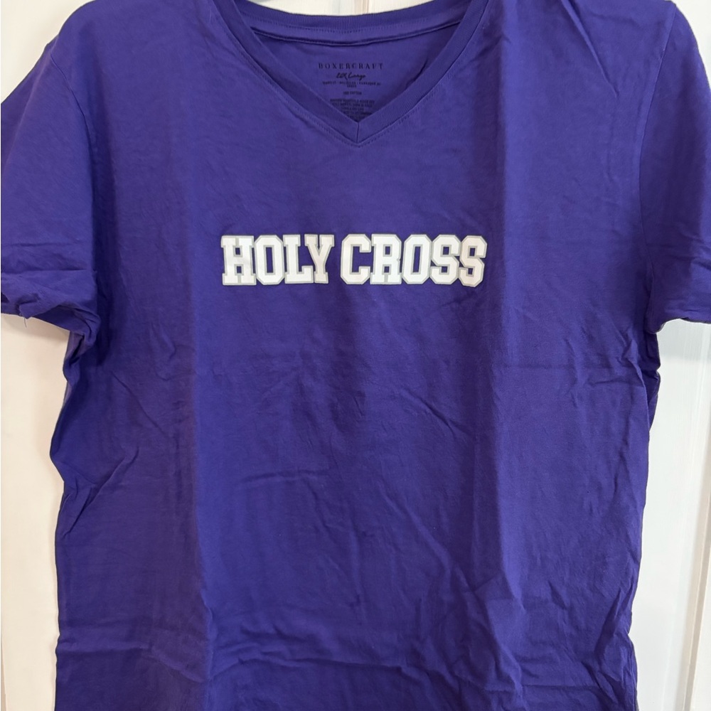 Holy Cross College Boxercraft Purple Crewneck Tee